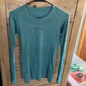 Aqua blue lulu swiftly tech long sleeve